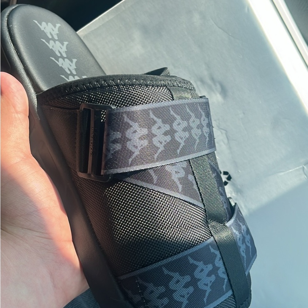 Kappa Black Slide Sandals